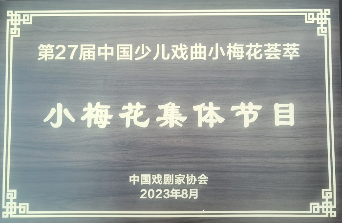 第27屆中國少兒戲曲小梅花薈萃集體節目獎牌 第27屆中國少兒戲曲小梅花薈萃集體節目獎牌