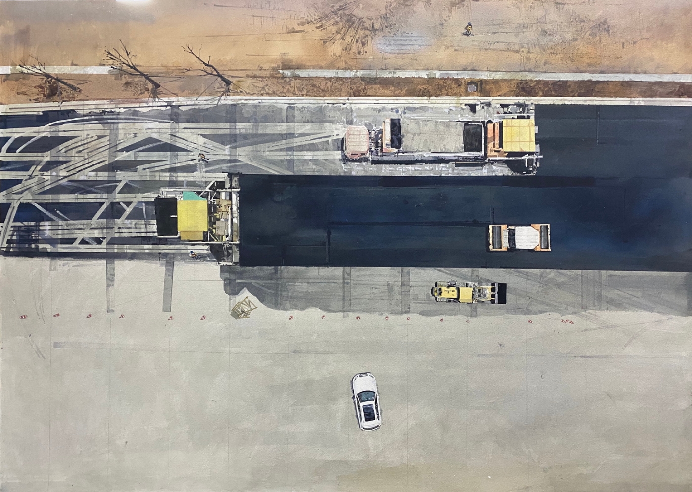 14.《大江大河3》,120x150cm,紙本水彩,2020 14.《大江大河3》,120x150cm,紙本水彩,2020