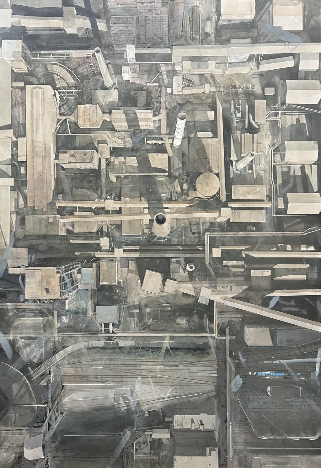 15.《大江大河4》,178cmx122cm,紙本水彩,2023 15.《大江大河4》,178cmx122cm,紙本水彩,2023