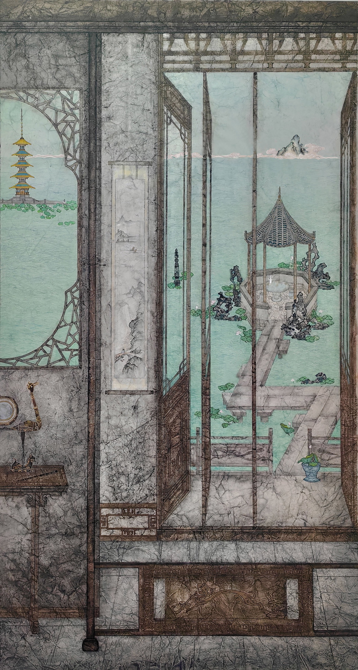 曾平波《楚天游》97x180cm 曾平波《楚天游》97x180cm