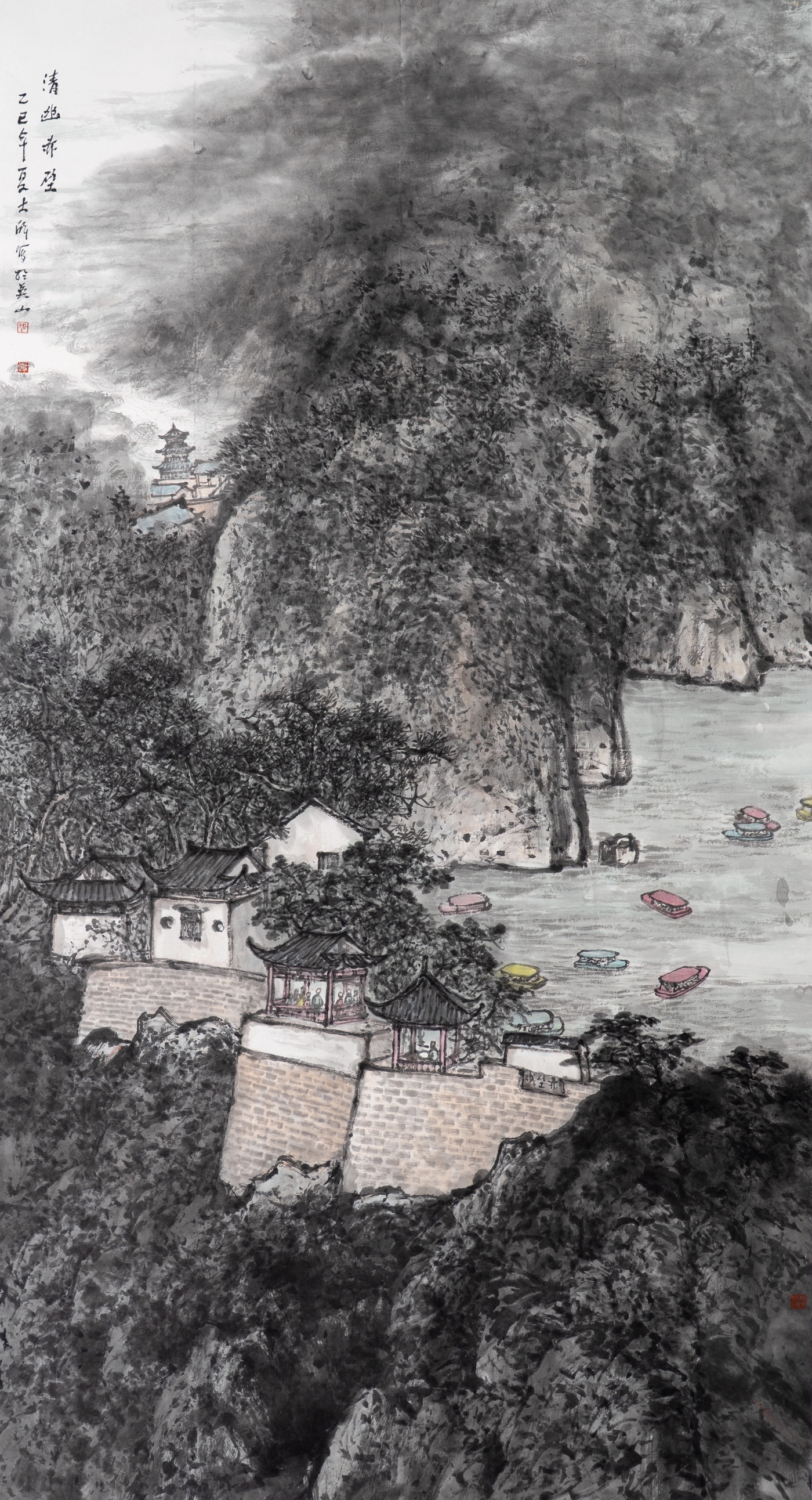 陳解華《清幽赤壁》180cmx96cm 陳解華《清幽赤壁》180cmx96cm