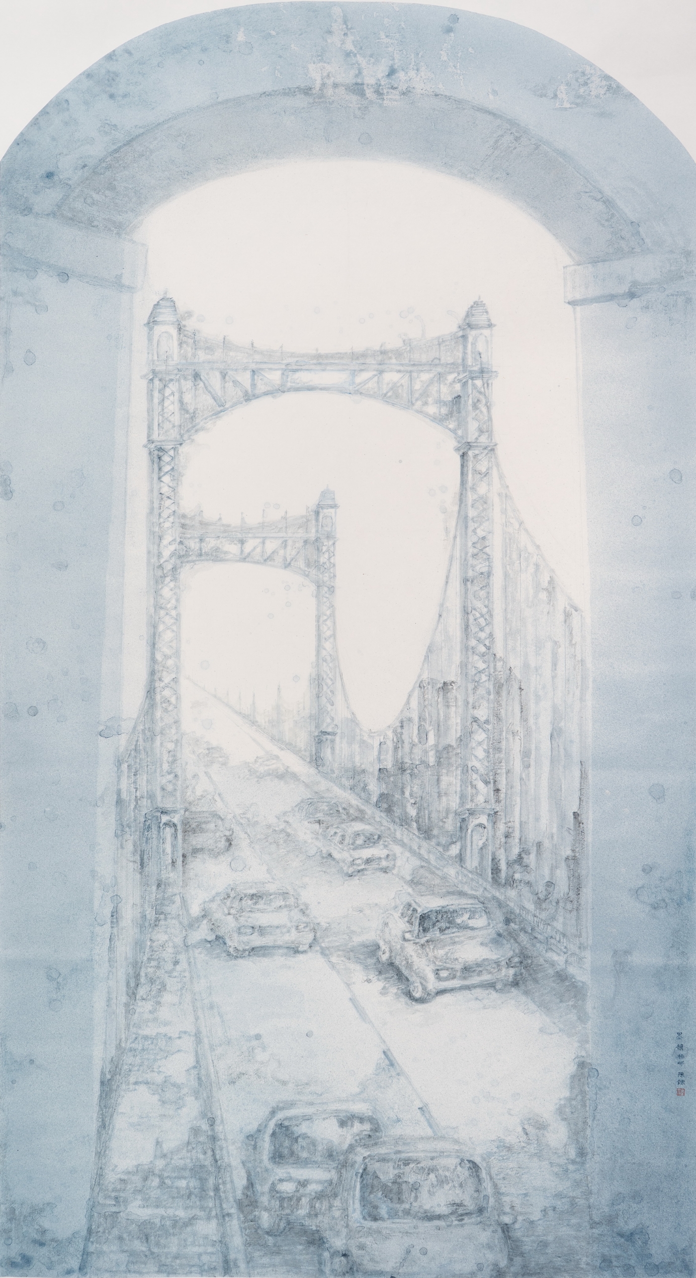 陳鑠《墨韻橋畔》180cmx96cm 陳鑠《墨韻橋畔》180cmx96cm