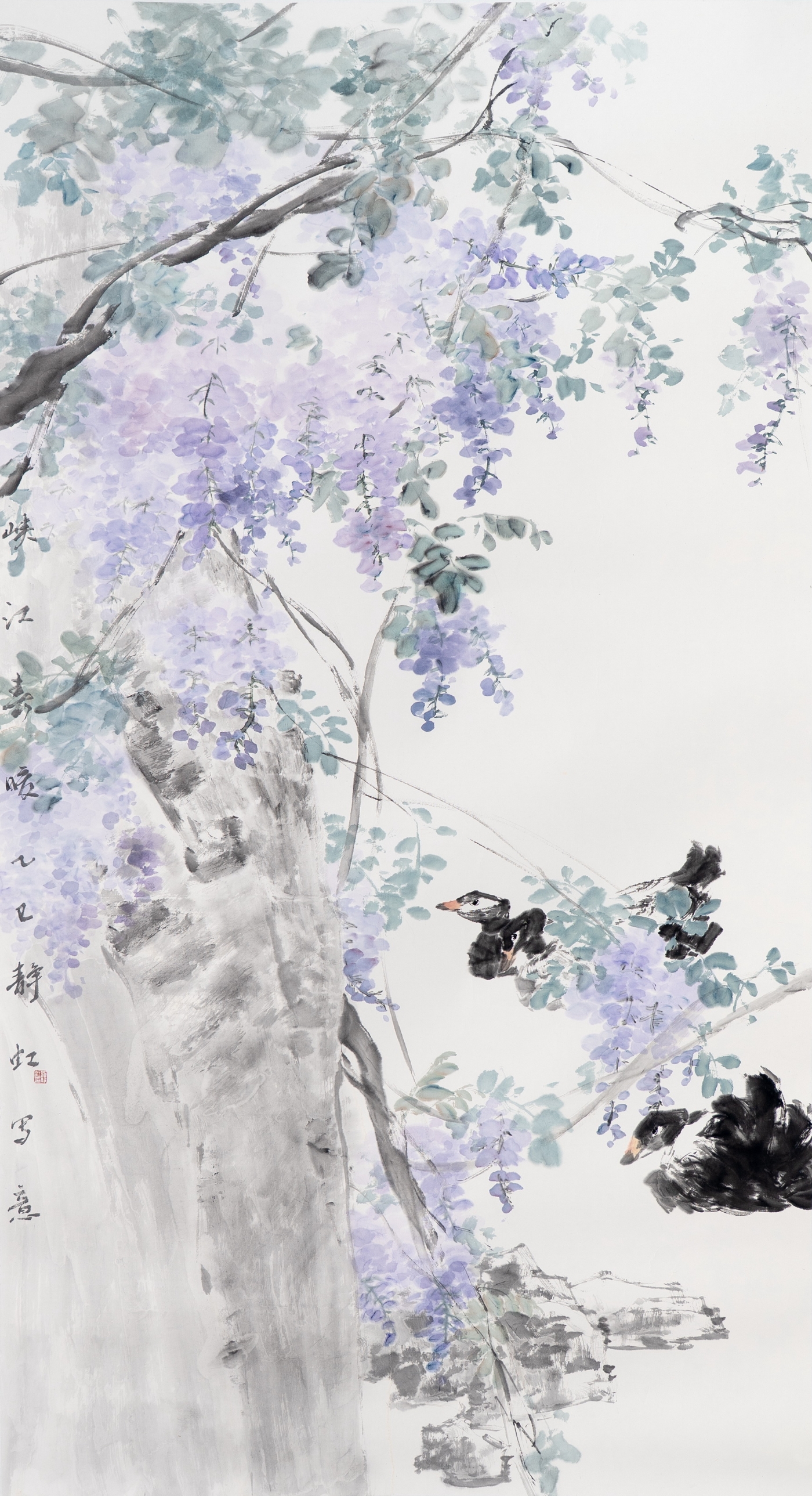 羅靜虹《峽江春暖》180cmx96cm 羅靜虹《峽江春暖》180cmx96cm