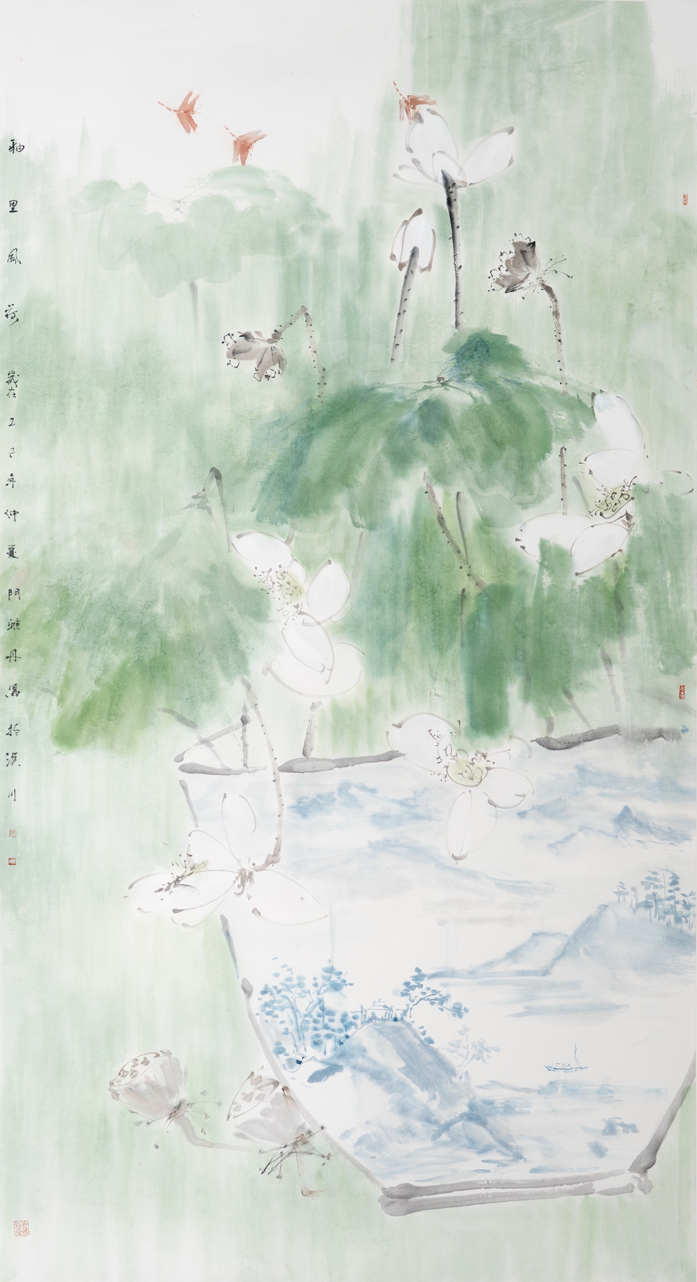 門雅丹《釉里風荷》180cmx96cm 門雅丹《釉里風荷》180cmx96cm