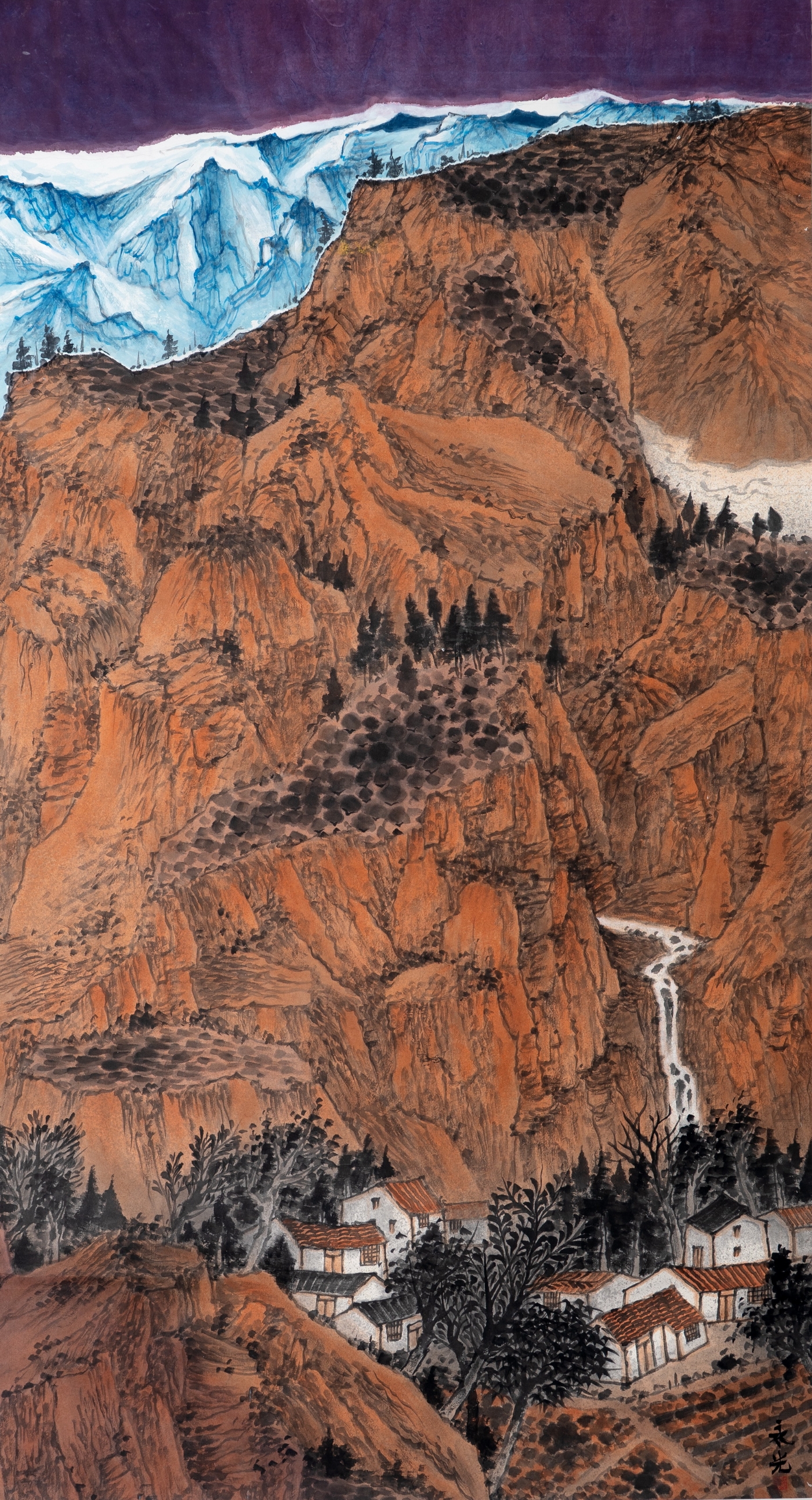 粟永光《山那邊的山》180cmx96cm 粟永光《山那邊的山》180cmx96cm