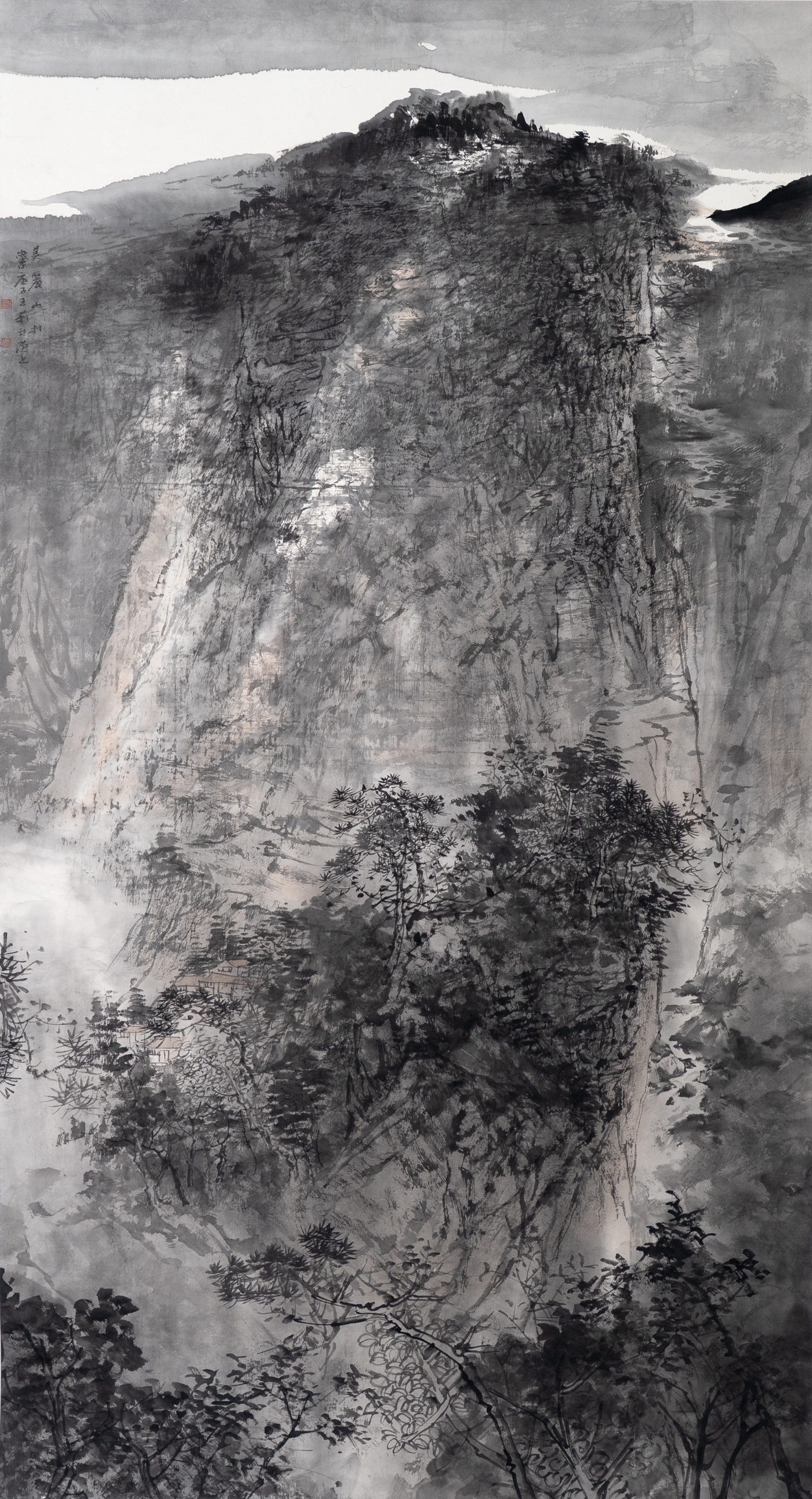 王莉《美麗山村》180cmx96cm 王莉《美麗山村》180cmx96cm