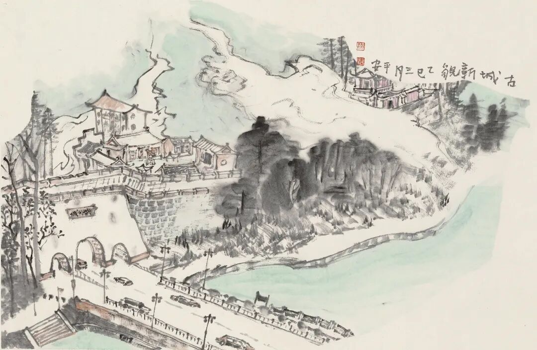 古城新貌      46cm×70cm      2025年.JPG
