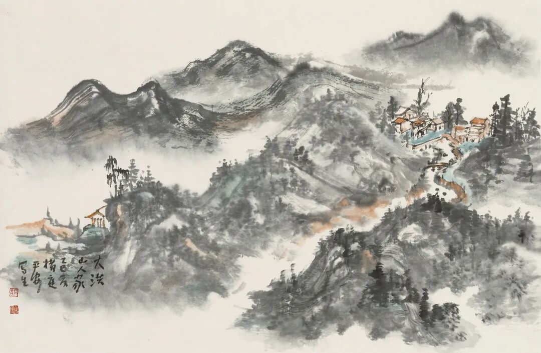 大洪山人家      46cm×69cm      2025年.JPG