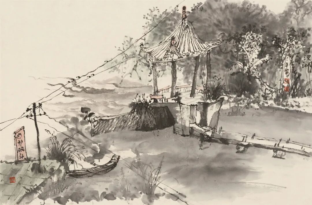 汈汊湖一角      46cm×70cm      2024年.JPG